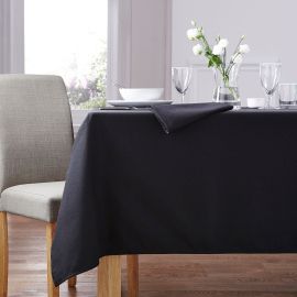 Forta Black 100% Polyester Tablecloth