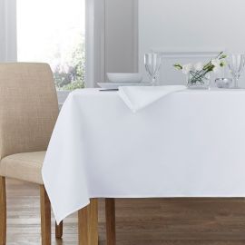 Forta White 100% Polyester Tablecloth Square 35 x 35