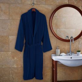 Navy Terry Spa Bathrobe