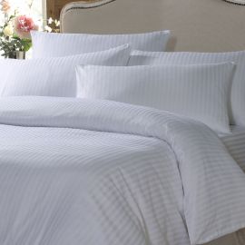 VE Polyester 4mm Stripe Flame Retardant 3/4 Double Duvet Cover